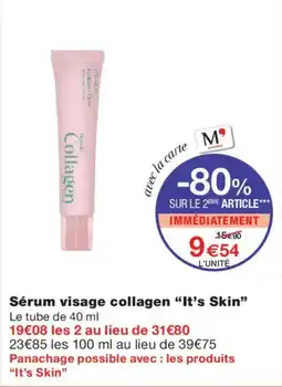 Monoprix It's Skin Sérum visage collagen offre