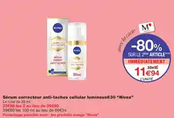 Monoprix Nivea sérum correcteur anti-taches cellular luminous630 offre