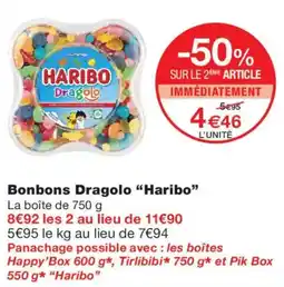 Monoprix Haribo Bonbons Dragolo offre