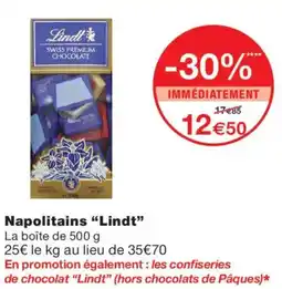 Monoprix Lindt Napolitains offre