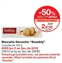 Monoprix Kambly Biscuits florentin offre