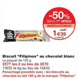 Monoprix Filipinos Biscuit au chocolat blanc offre