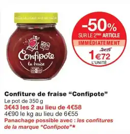 Monoprix Confipote Confiture de fraise offre