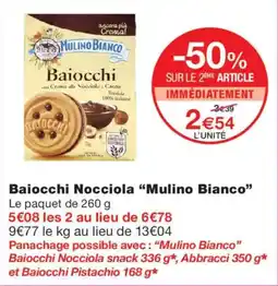 Monoprix Mulino Bianco Baiocchi Nocciola offre