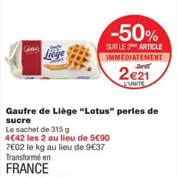 Monoprix Lotus Gaufre de Liège offre