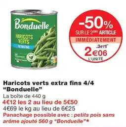 Monoprix Bonduelle Haricots verts extra fins offre