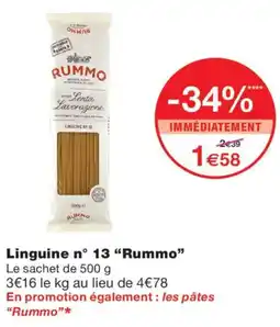 Monoprix Rummo Linguine n° 13 offre