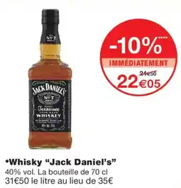 Monoprix Jack Daniel's Whisky offre