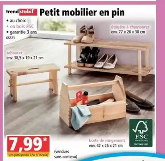 Norma Petit Mobilier En Pin offre