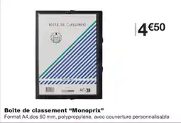 Monoprix Monoprix Boîte de classement offre
