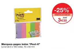 Monoprix Post-it Marques-pages index offre