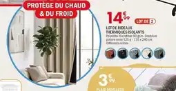 La Foir'Fouille Lot de rideaux thermiques isolants offre