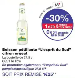 Monoprix L'esprit du Sud citron orgeat offre
