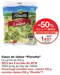 Monoprix Florette Cœur de laitue offre