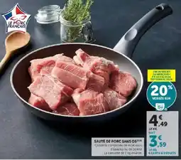 Hyper U Le Porc Français Sauté de porc sans os offre
