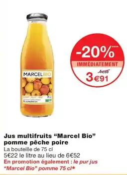 Monoprix Marcel Bio Jus multifruits offre
