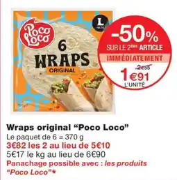 Monoprix Poco Loco Wraps offre