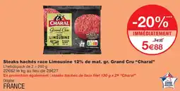 Monoprix Charal Steaks hachés race Limousine offre