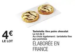 Monoprix Tartelette fine poire chocolat offre