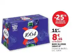 Hyper U 1664 Bière blonde offre