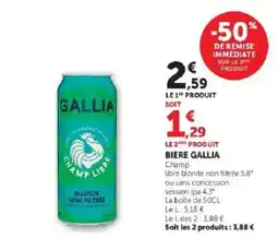 Hyper U GALLIA BIÈRE offre