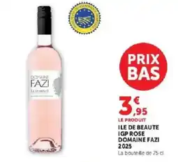 Hyper U DOMAINE FAZI ILE DE BEAUTE IGP ROSE offre