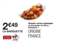Monoprix Les Paysans de Rougeline Tomate cerise mélangée offre