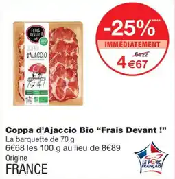 Monoprix Frais Devant Coppa d'Ajaccio Bio offre