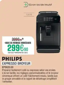Extra Philips expresso broyeur offre