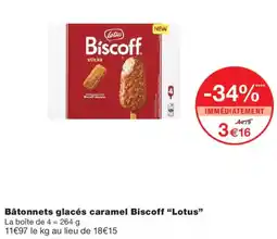 Monoprix Lotus Biscoff sticks offre