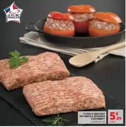 Hyper U Le Porc Français Chair à saucisse ou farce à légumes pur porc offre