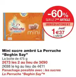 Monoprix Beghin Say Mini sucre ambré La Perruche offre
