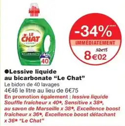 Monoprix Le Chat Lessive liquide offre