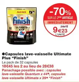 Monoprix Finish Capsules lave-vaisselle Ultimate Plus offre