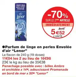 Monoprix Lenor Parfum de linge en perles Envolée d'air offre