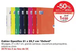 Monoprix Oxford Cahier Openflex offre
