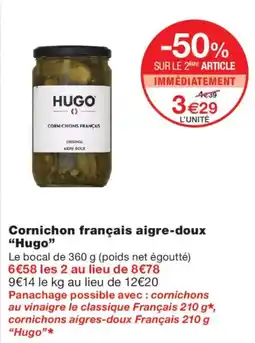 Monoprix Hugo Cornichons français offre