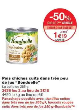 Monoprix Bonduelle Pois Chiches offre