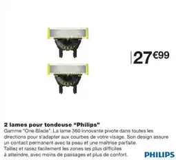 Monoprix Philips 2 lames pour tondeuse offre