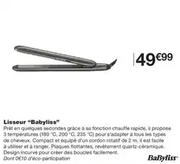 Monoprix BaByliss Lisseur offre