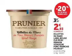 Hyper U PRUNIER Rillettes du Mans offre
