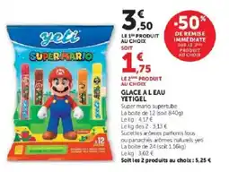 Hyper U Yeti Glace à l'eau Yetigel offre
