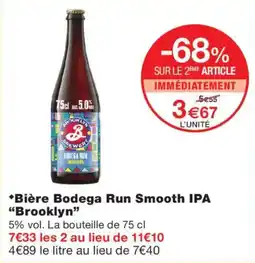 Monoprix Brooklyn Bière Bodega Run Smooth IPA offre