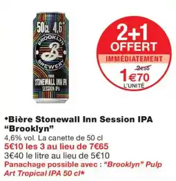 Monoprix Brooklyn Bière Stonewall Inn Session IPA offre