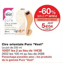 Monoprix Veet Cire orientale Pure offre