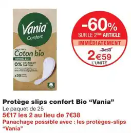 Monoprix Vania Protège slips confort Bio offre