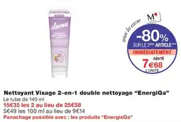Monoprix EnergiQa Nettoyant Visage 2-en-1 offre