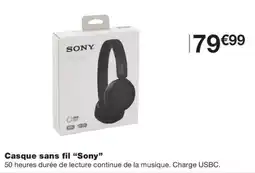 Monoprix Sony Casque sans fil offre