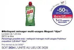 Monoprix Ajax Nettoyant ménager multi-usages Muguet offre
