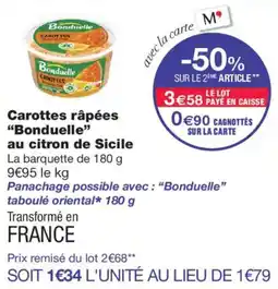 Monoprix Bonduelle Carottes râpées offre